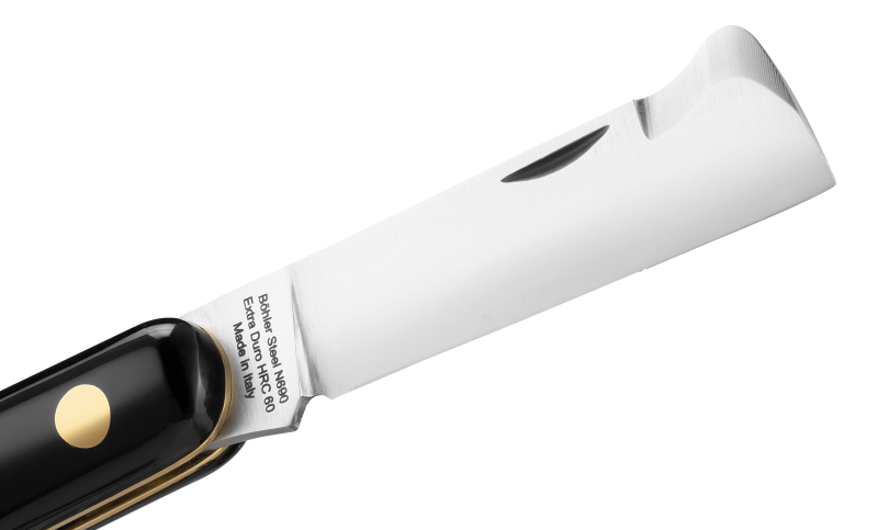 НОЖ ДЛЯ ПРИВИВКИ 202P SP OT CH LEFTY - BÖHLER N690 НЕРЖАВЕЮЩАЯ СТАЛЬ,Конструкция для левшей: этот нож специально предназначен для левшей,