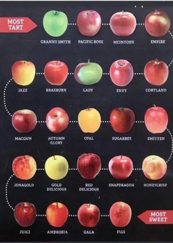 От кислого к сладкому. Изображение US Apple Association